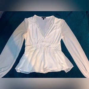 Express White Long Sleeve Blouse size XS 1P